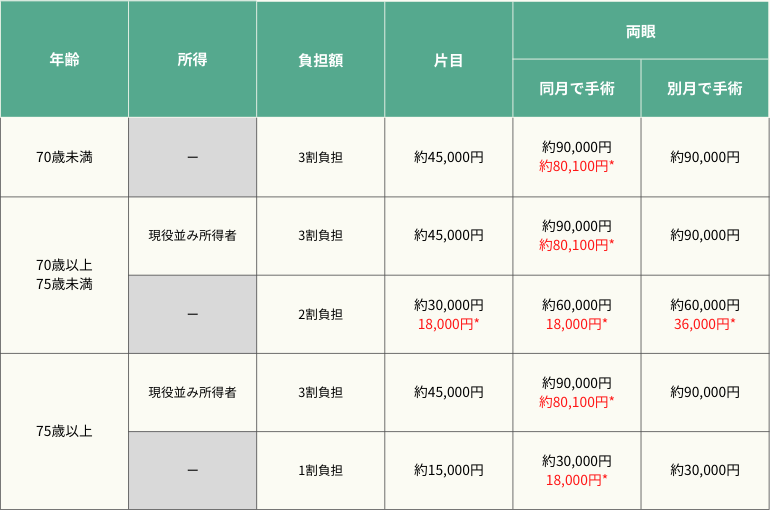 単焦点眼内レンズ：保険適用